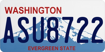 WA license plate ASU8722