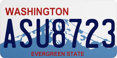 WA license plate ASU8723
