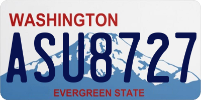 WA license plate ASU8727