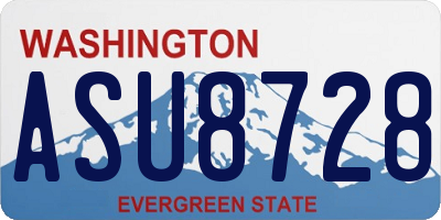 WA license plate ASU8728