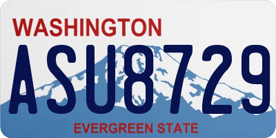 WA license plate ASU8729