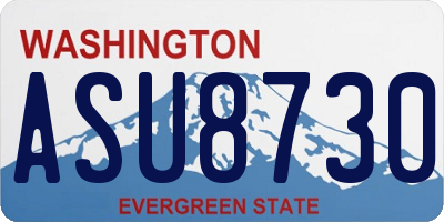 WA license plate ASU8730