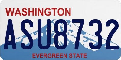 WA license plate ASU8732