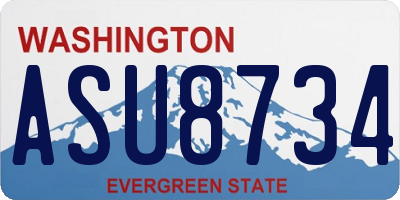WA license plate ASU8734