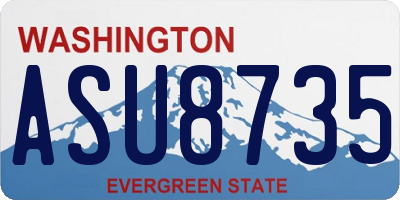 WA license plate ASU8735
