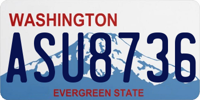 WA license plate ASU8736
