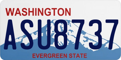 WA license plate ASU8737