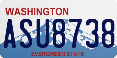WA license plate ASU8738