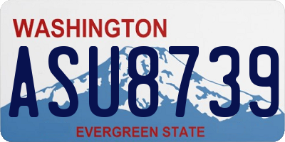 WA license plate ASU8739