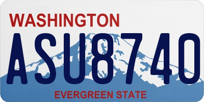 WA license plate ASU8740