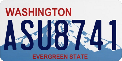 WA license plate ASU8741