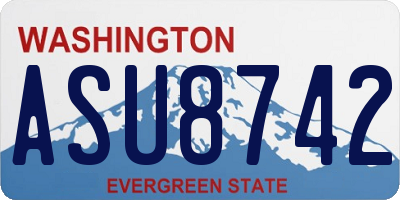 WA license plate ASU8742