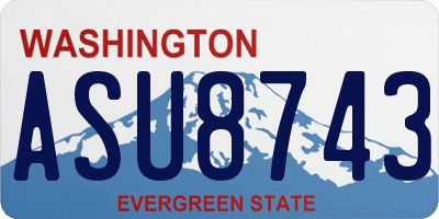 WA license plate ASU8743