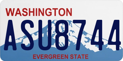 WA license plate ASU8744