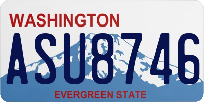 WA license plate ASU8746
