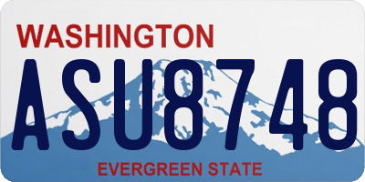 WA license plate ASU8748