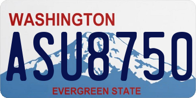 WA license plate ASU8750