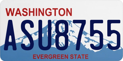 WA license plate ASU8755