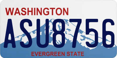 WA license plate ASU8756