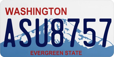WA license plate ASU8757