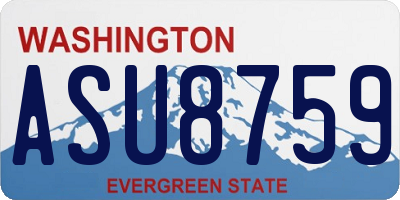 WA license plate ASU8759