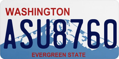 WA license plate ASU8760