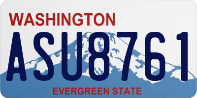 WA license plate ASU8761