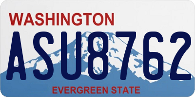 WA license plate ASU8762