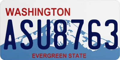 WA license plate ASU8763