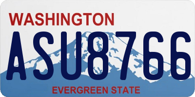WA license plate ASU8766