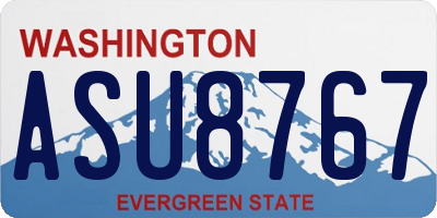 WA license plate ASU8767