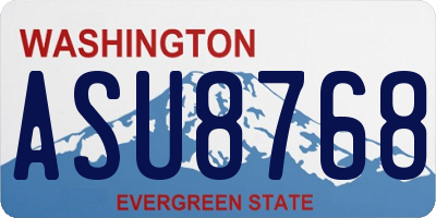 WA license plate ASU8768