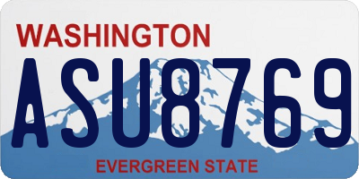 WA license plate ASU8769