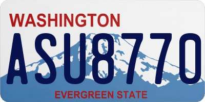 WA license plate ASU8770