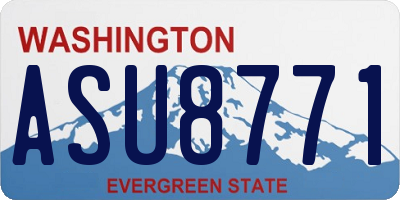 WA license plate ASU8771