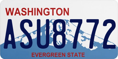WA license plate ASU8772