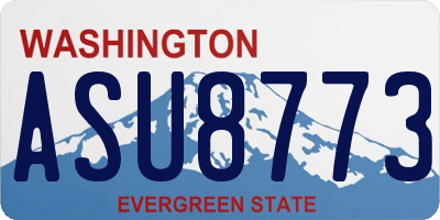 WA license plate ASU8773
