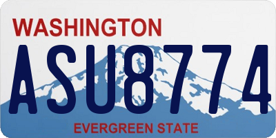 WA license plate ASU8774
