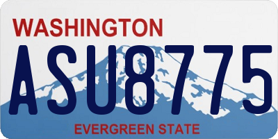 WA license plate ASU8775