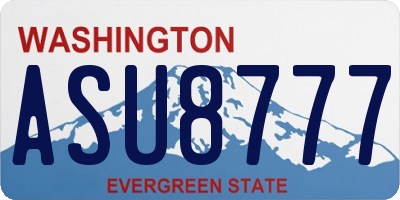WA license plate ASU8777