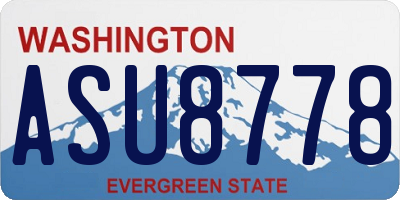 WA license plate ASU8778