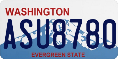 WA license plate ASU8780