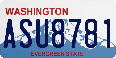 WA license plate ASU8781