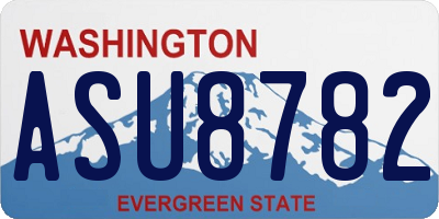 WA license plate ASU8782