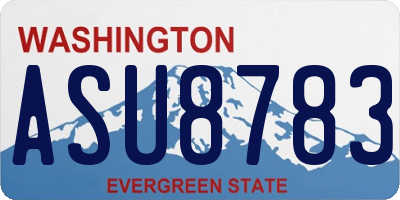 WA license plate ASU8783