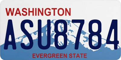 WA license plate ASU8784