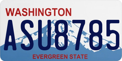 WA license plate ASU8785