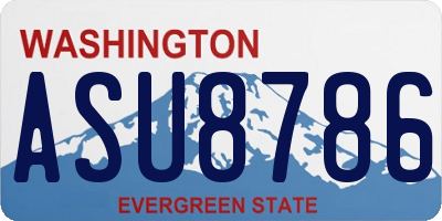 WA license plate ASU8786