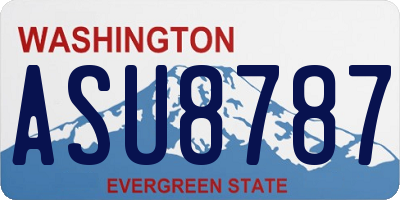 WA license plate ASU8787