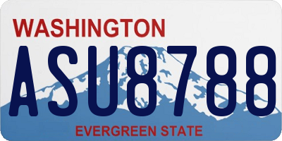WA license plate ASU8788
